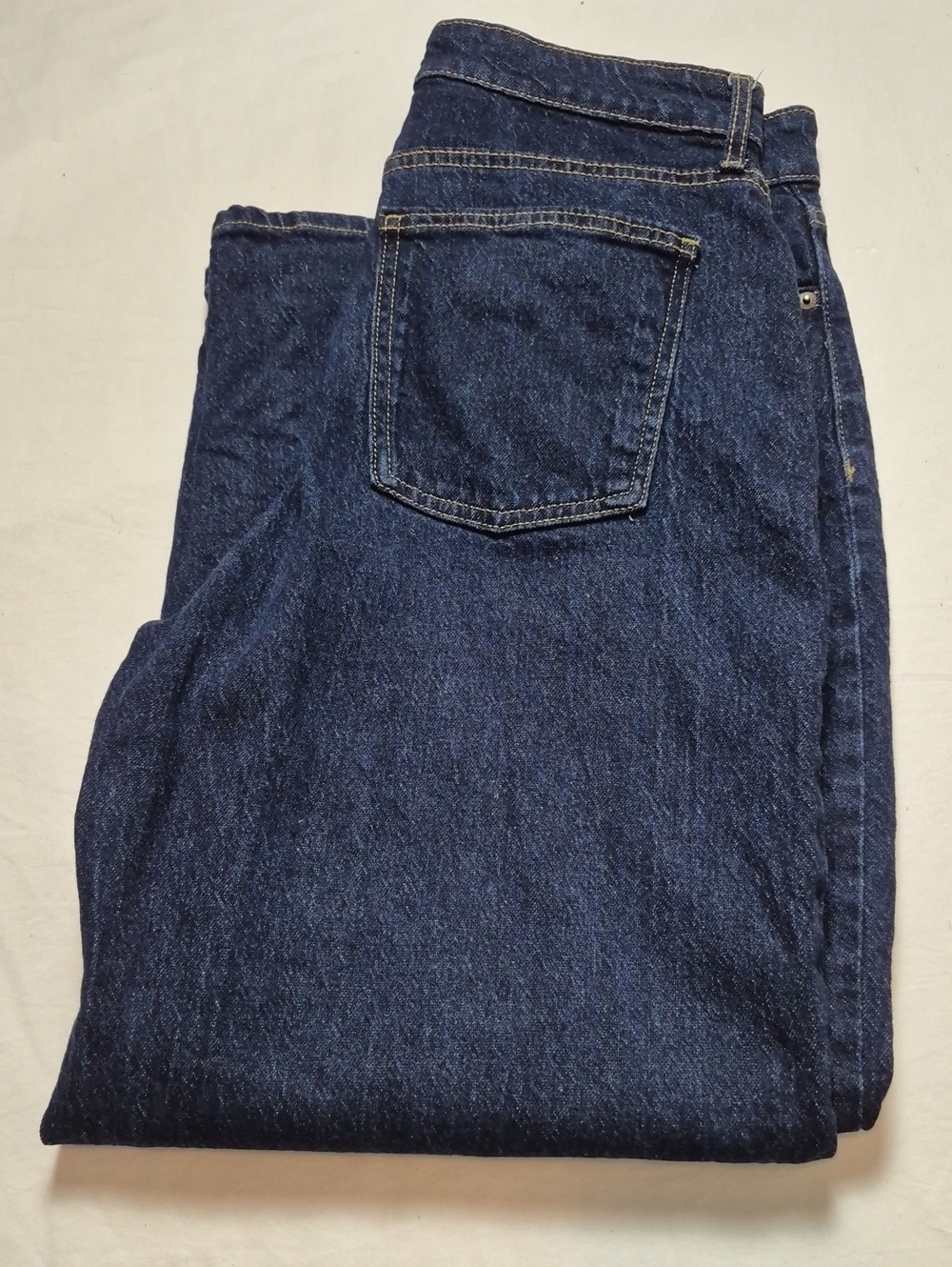 High-Rise Barrel Leg Women's Dark Blue Denim Jeans